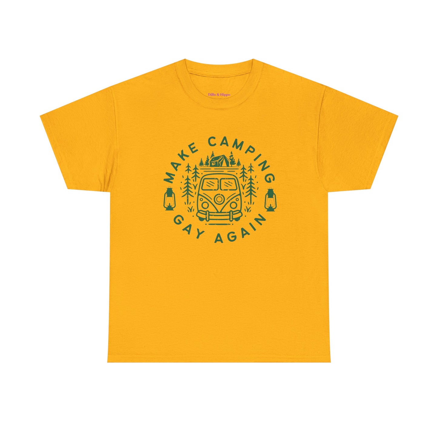 Make Camping Gay Again // Unisex Heavy Cotton Tee - Fun Outdoor Pride Shirt