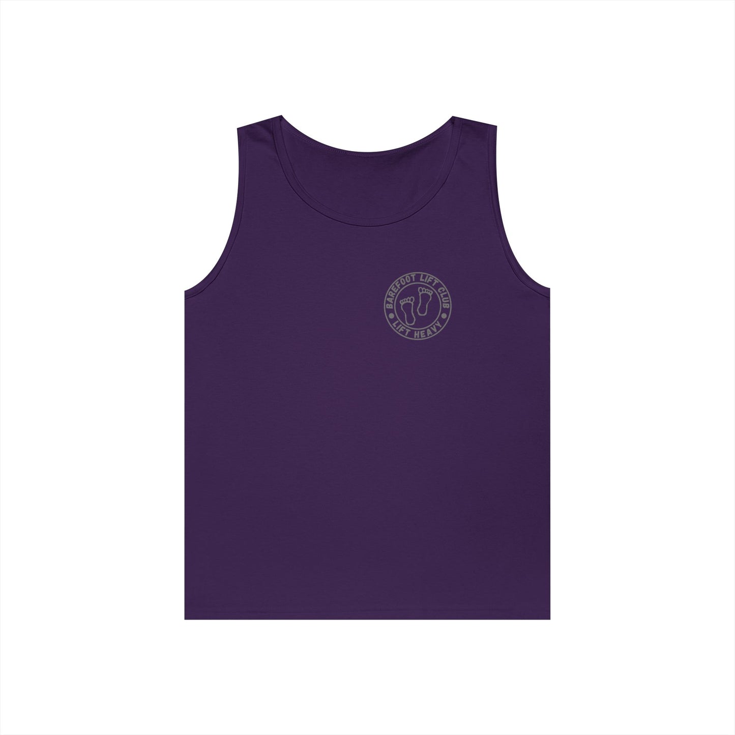 Barefoot Lift Club // Bigfoot Founding Member // Double Sided Unisex Heavy Cotton Tank Top