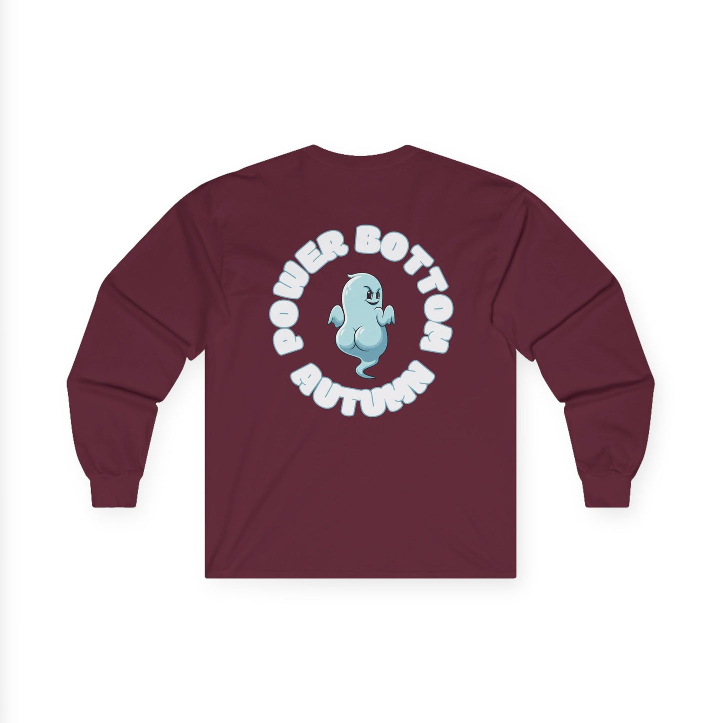 Unisex Ultra Cotton Long Sleeve Tee - 'Power Bottom Autumn' Graphic