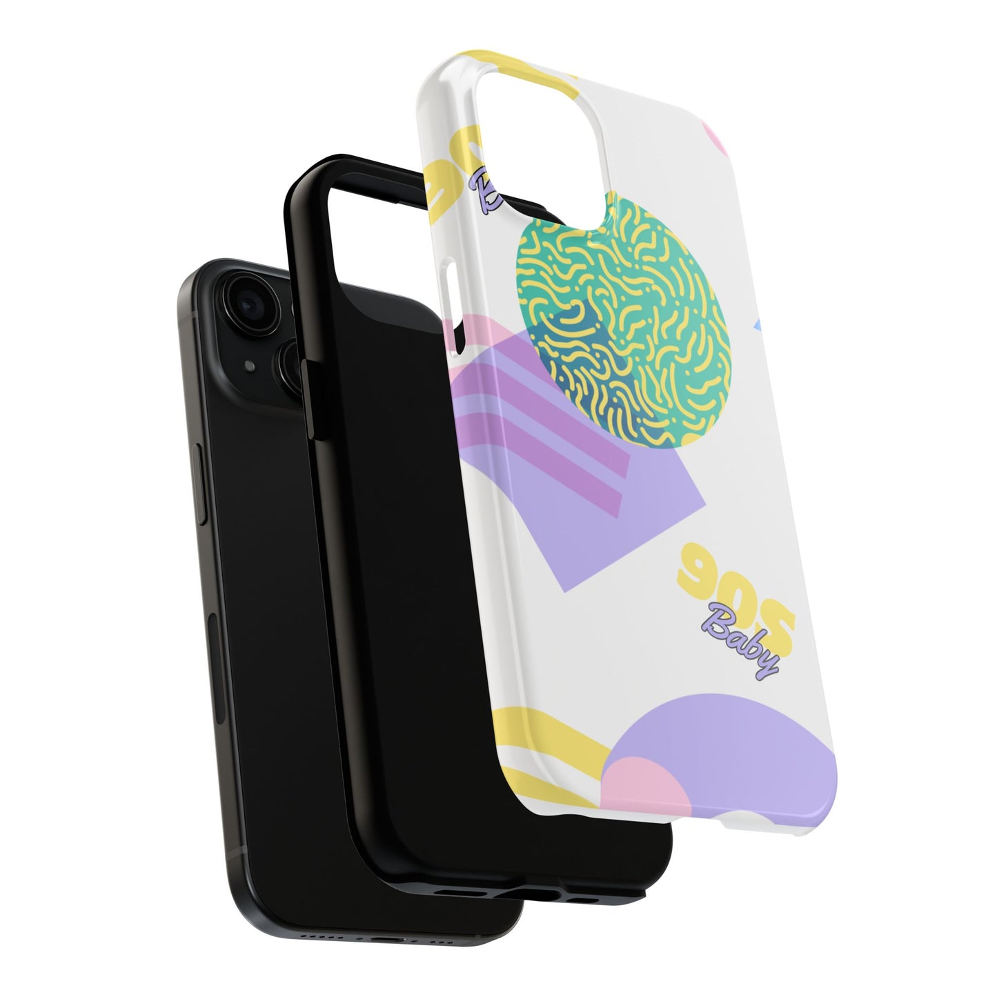 Pastel 90s Baby and Shapes // iPhone Case
