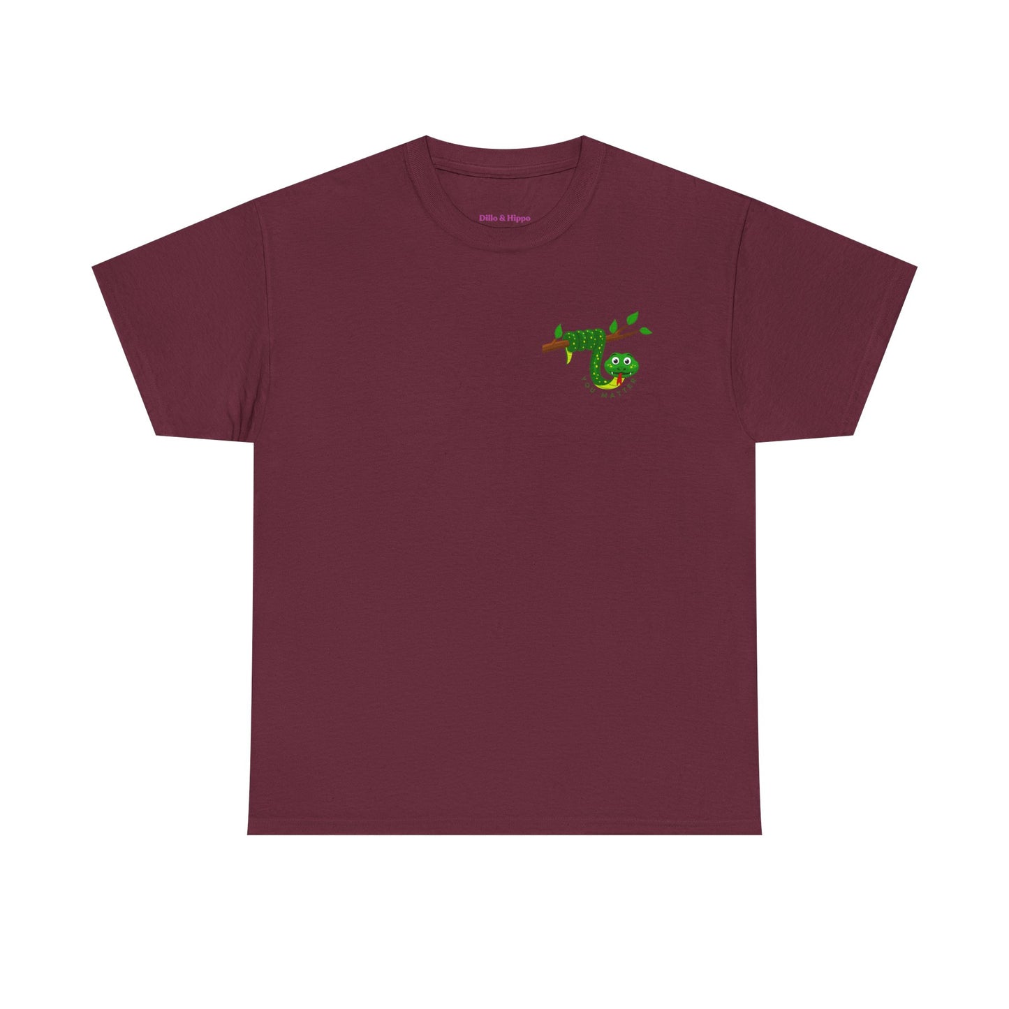 Keep Hanging On - Snake // Unisex Heavy Cotton Tee - Positive Message T-Shirt