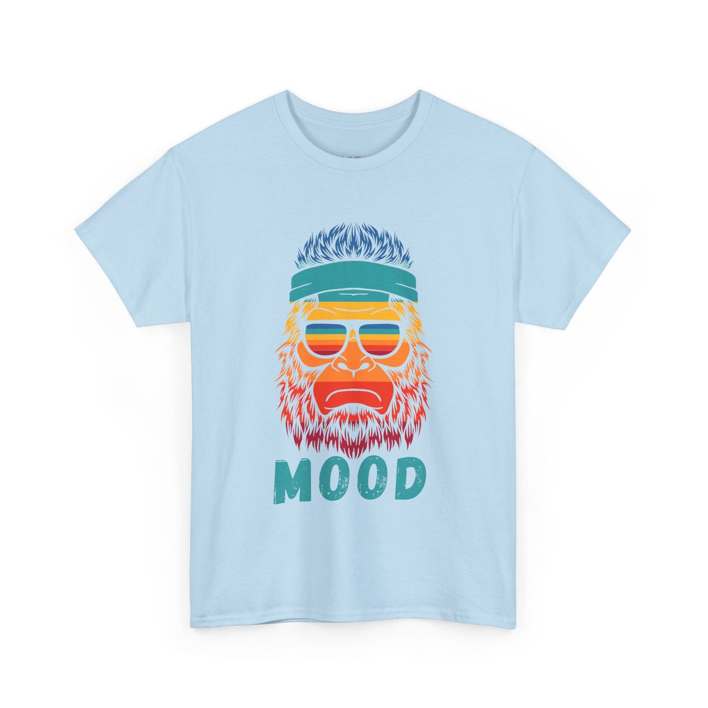 Bigfoot Mood // Retro Mood Unisex Heavy Cotton Tee - Colorful Graphic T-Shirt