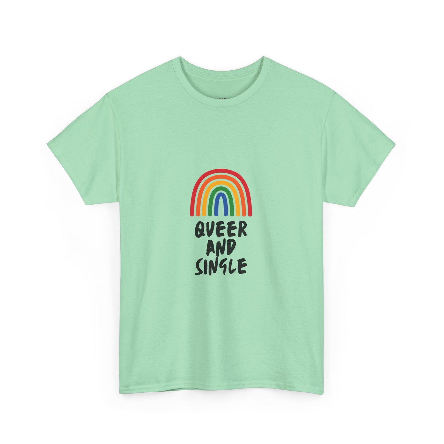 Queer and Single Rainbow // Short Sleeve Tee