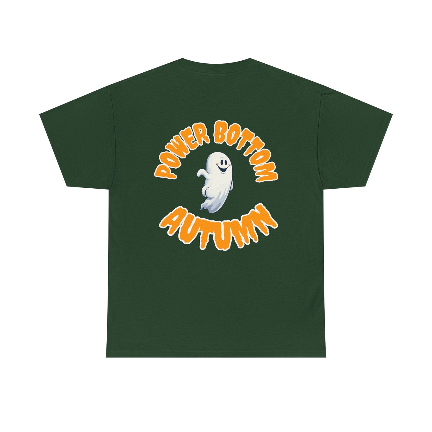 'Power Bottom Autumn' White Ghost // Halloween Ghost Unisex Heavy Cotton Tee