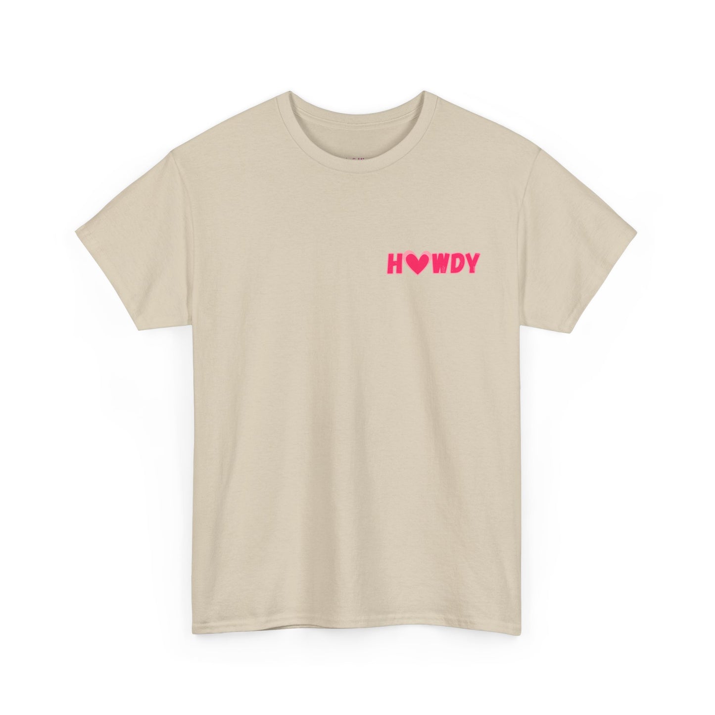H<3WDY Pocket Placement // Fun Howdy Graphic Unisex Heavy Cotton Tee