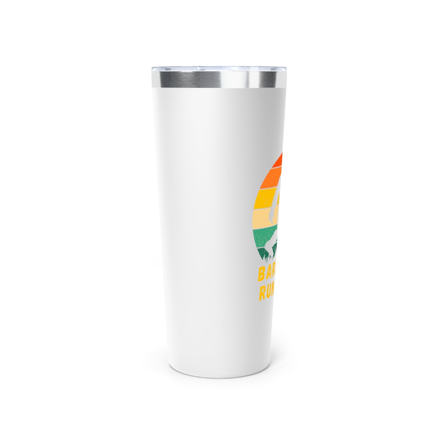 Barefoot Run Club // Copper Vacuum Insulated Tumbler, 22oz - Blue Text