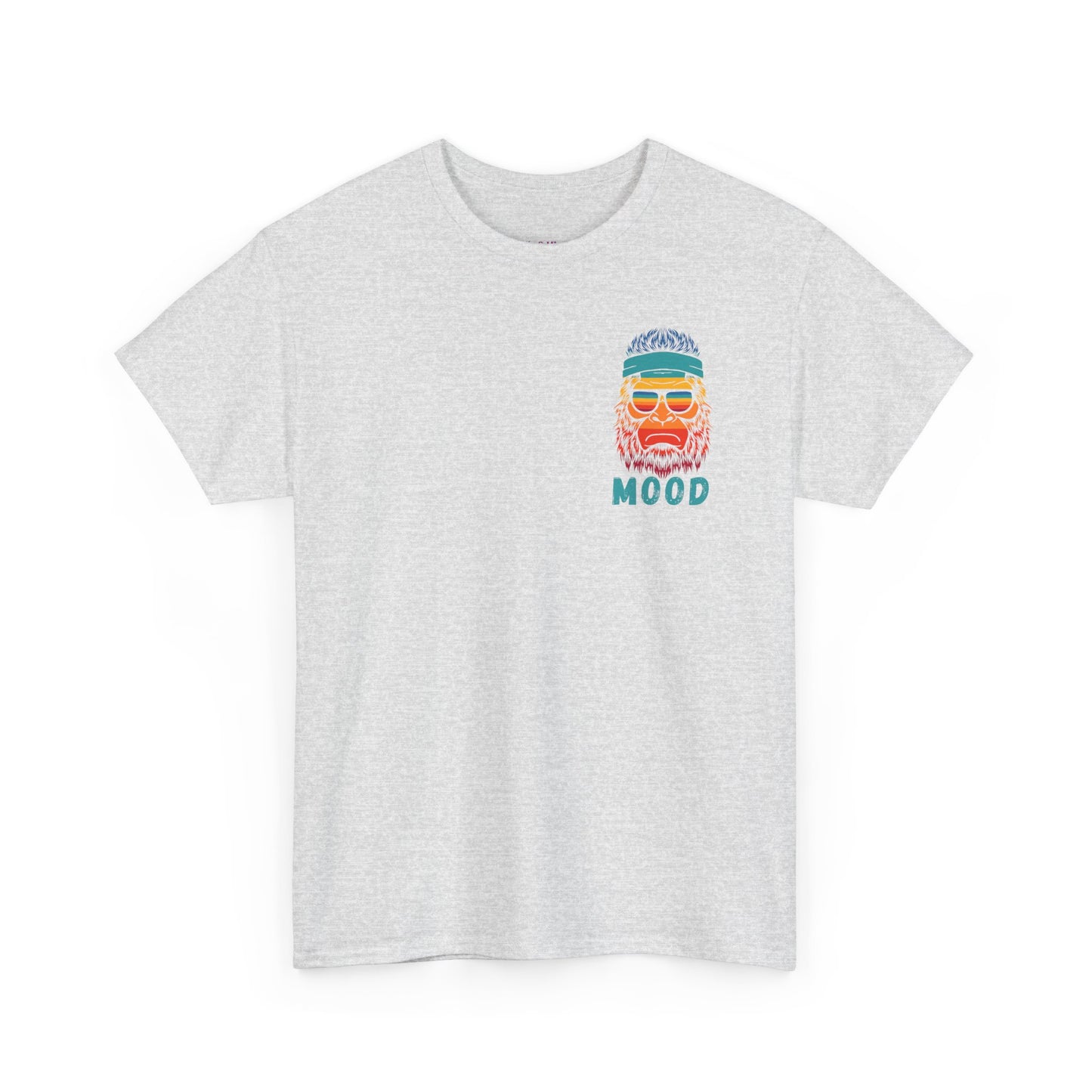 Bigfoot Mood - Pocket Placement // Retro Mood Unisex Heavy Cotton Tee - Colorful Graphic T-Shirt