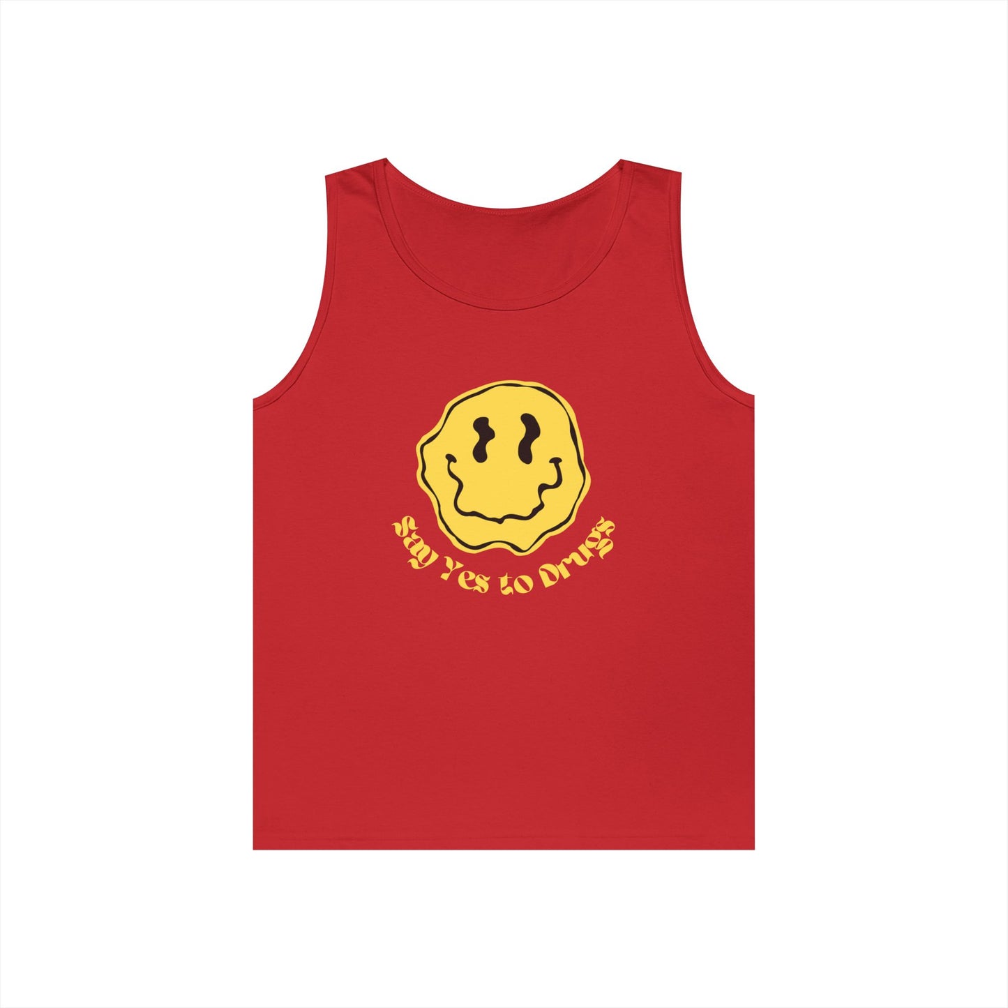 "Say Yes to Drugs" Smiley Graphic // Unisex Heavy Cotton Tank Top