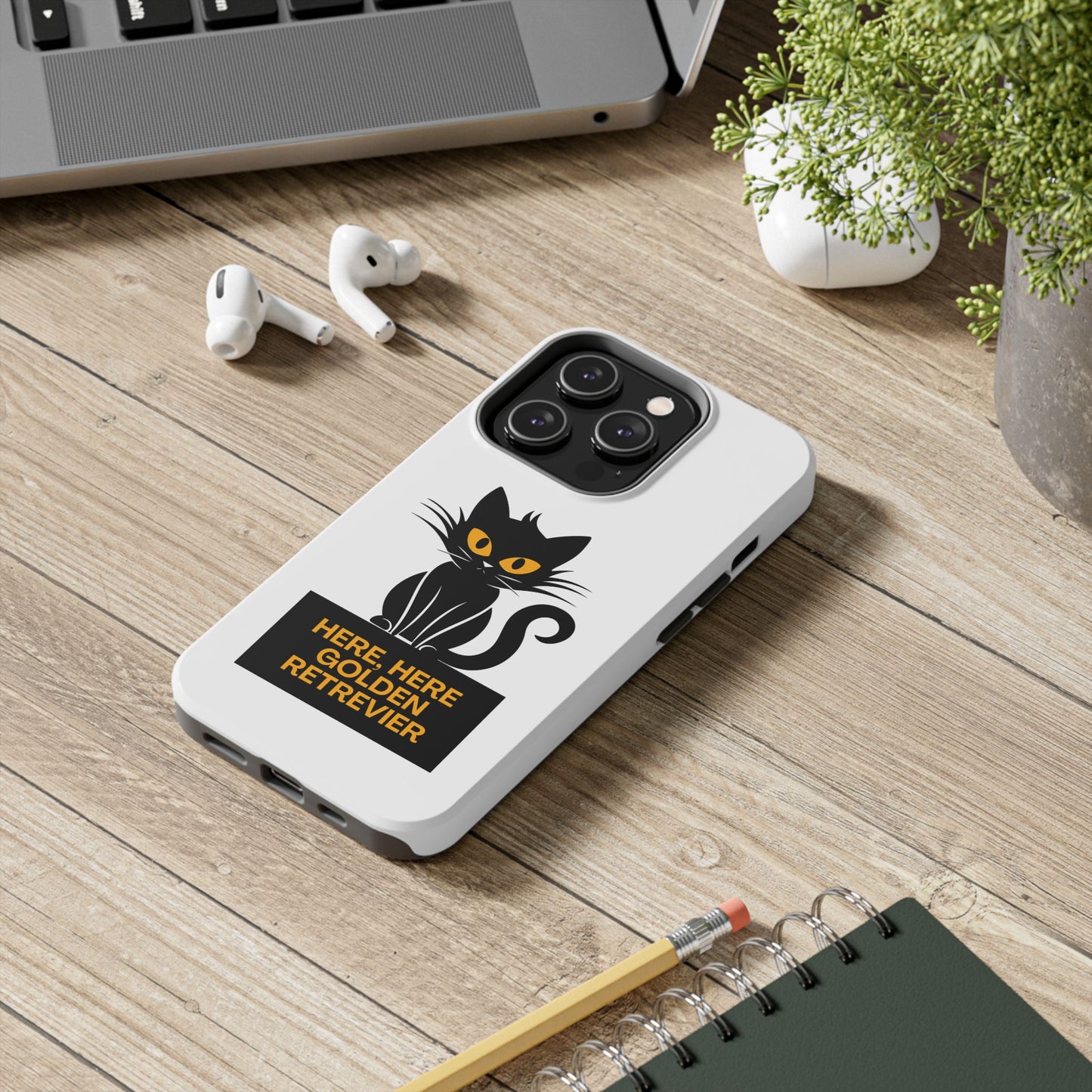 Here, Here Golden Retriever // Phone Case