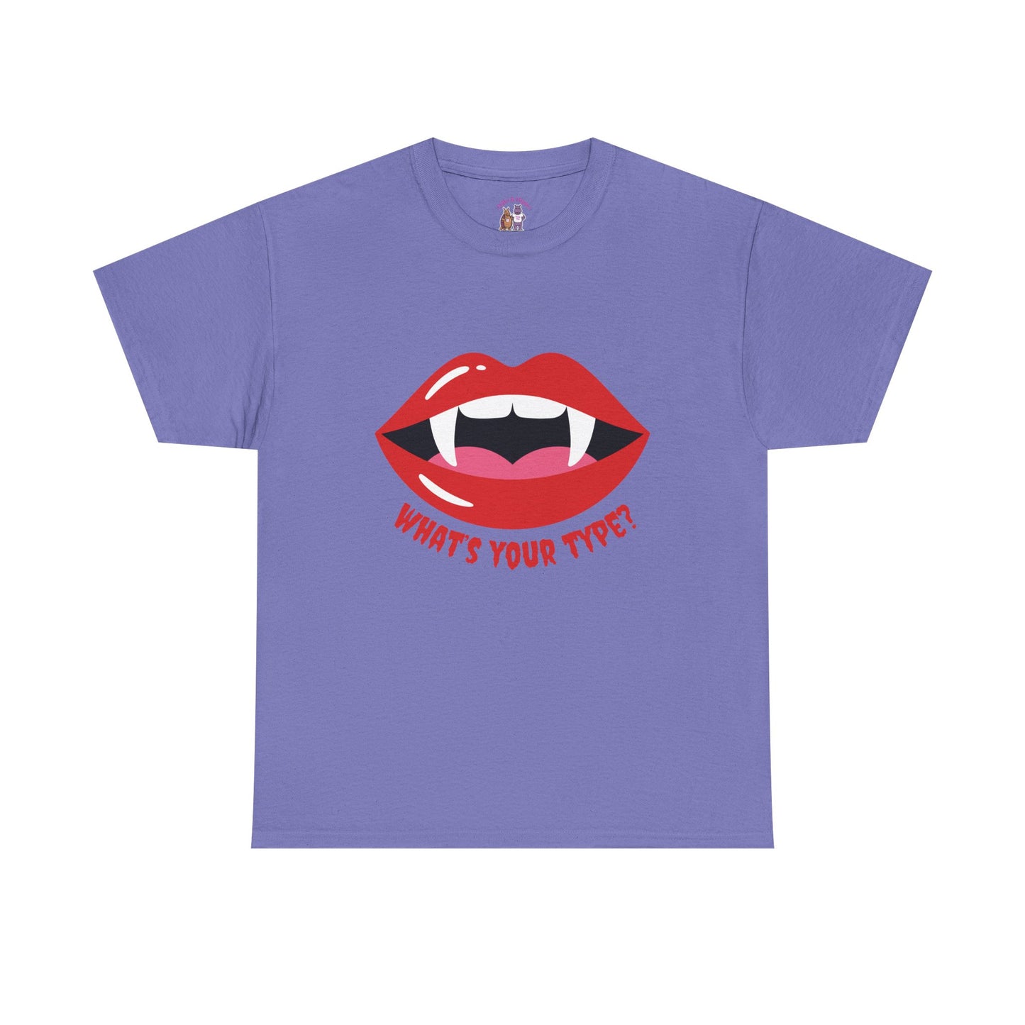 Vampire Lips Tee: Unisex Heavy Cotton Tee for Halloween, Party, Gift, Funny T-Shirt, Casual Wear, Trendy Fashion