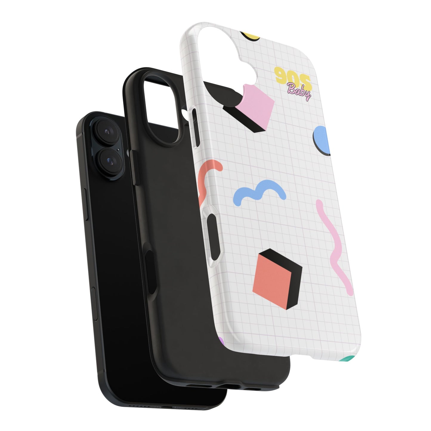 90s Baby Grid Paper Pattern // iPhone Case