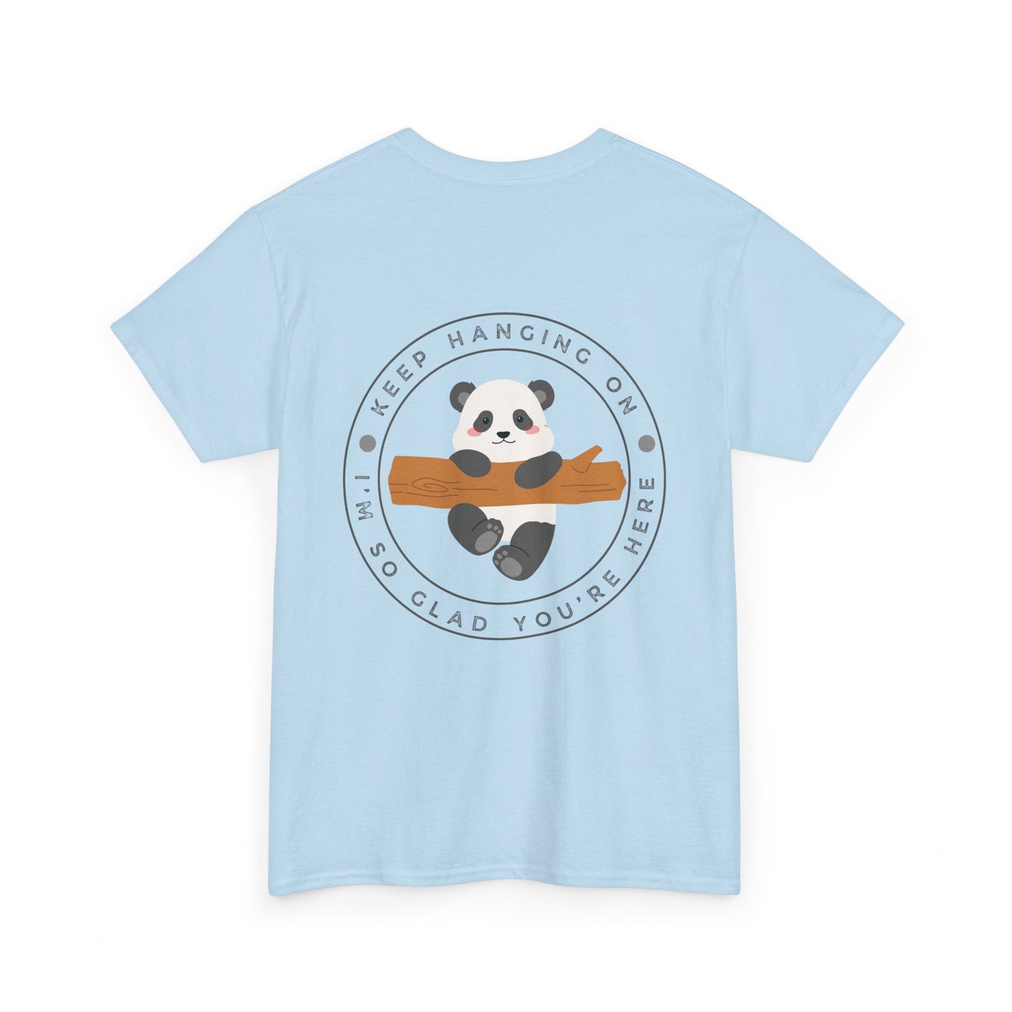 Keep Hangin' On - Panda // Unisex Heavy Cotton Tee -Vibes Graphic Shirt