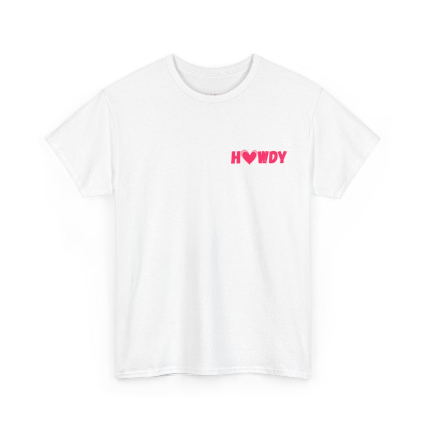 H<3WDY Pocket Placement // Fun Howdy Graphic Unisex Heavy Cotton Tee