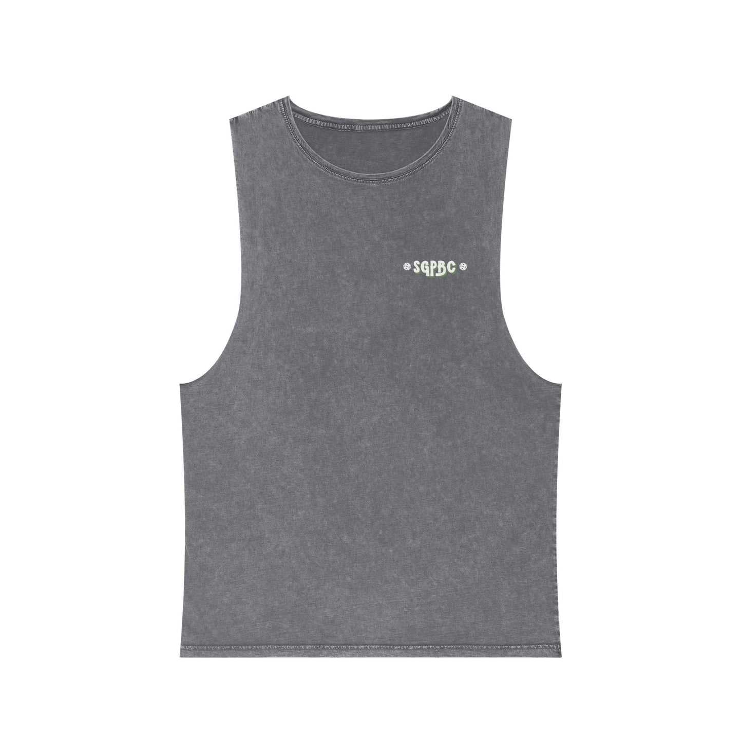 SGPBC White // Custom Unisex Stonewash Tank Top