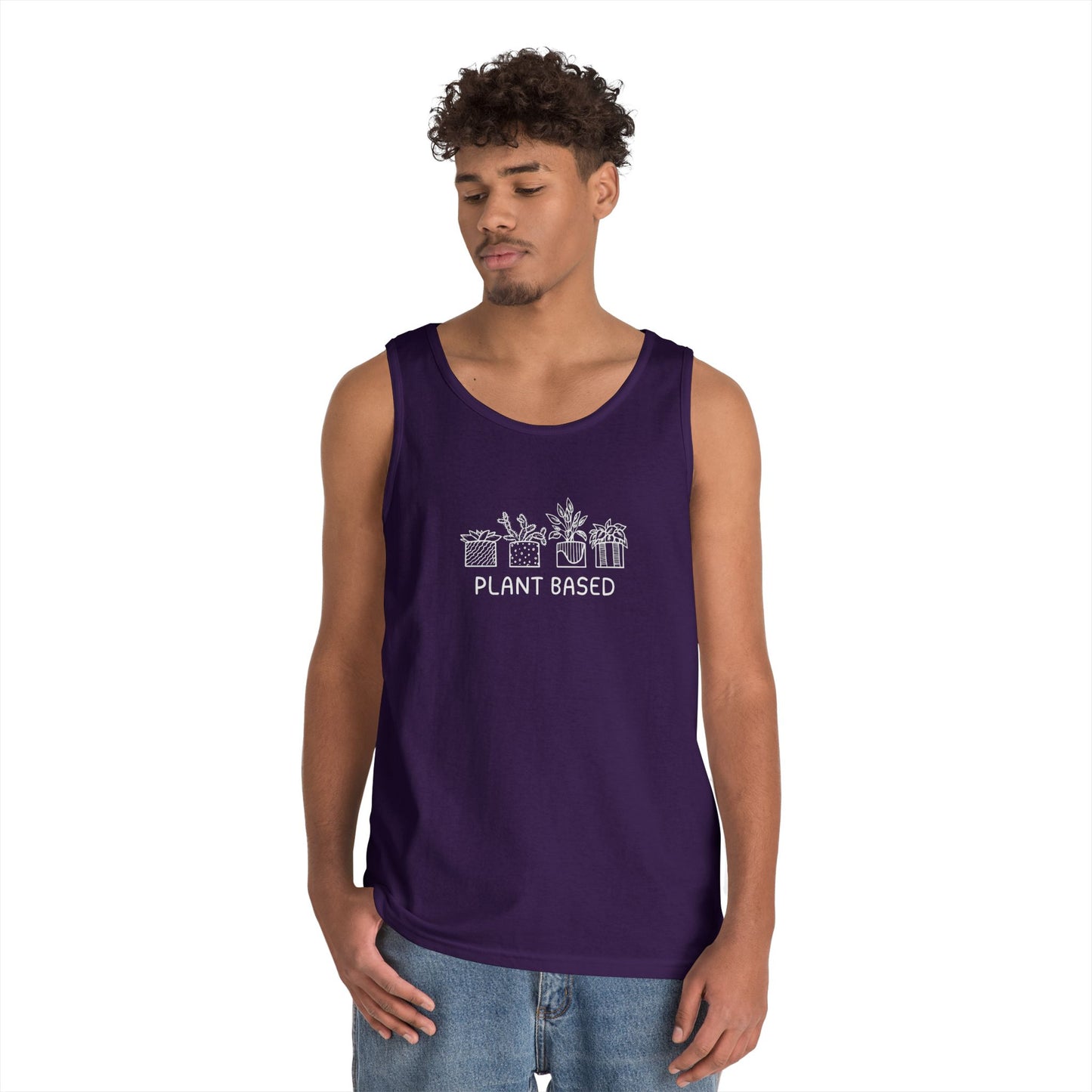 Plant Based // Unisex Heavy Cotton Tank Top - Perfect for Eco Lovers