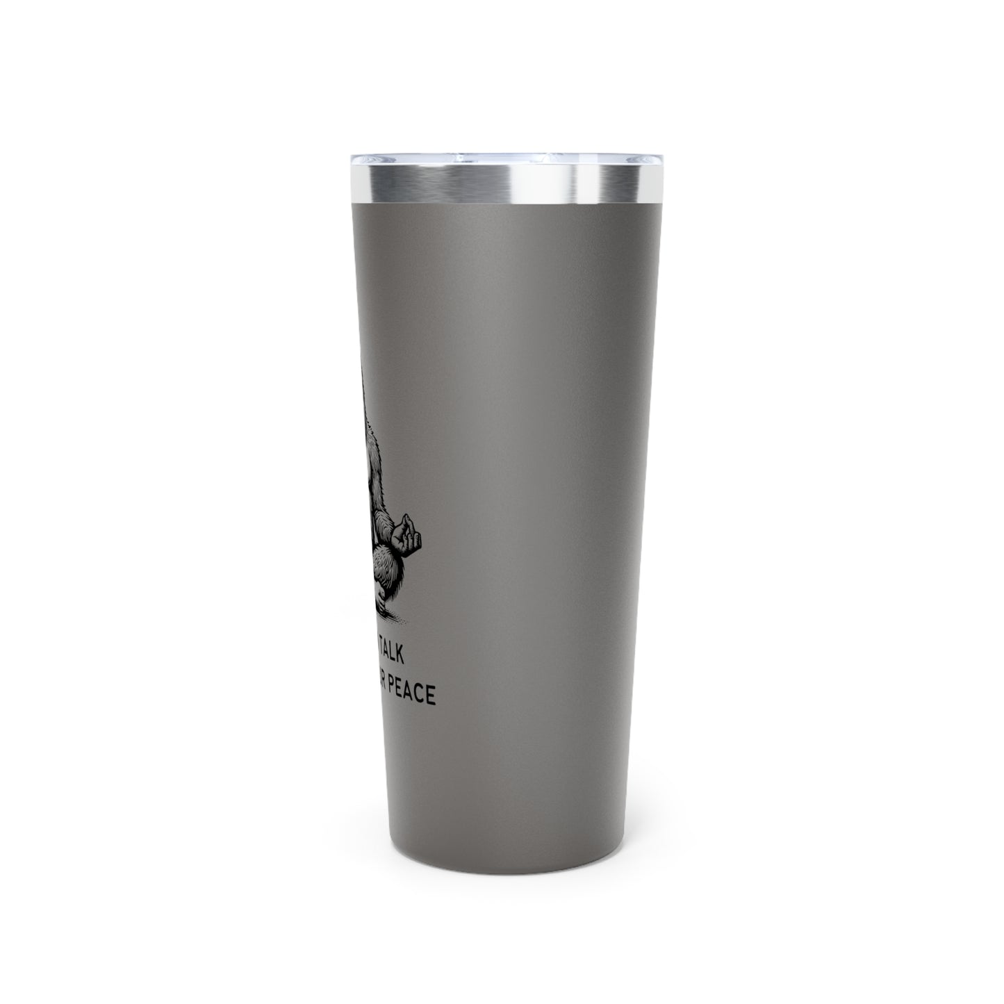 Bigfoot Let Them Talk // Copper Vacuum Insulated Tumbler, 22oz - Blue Text