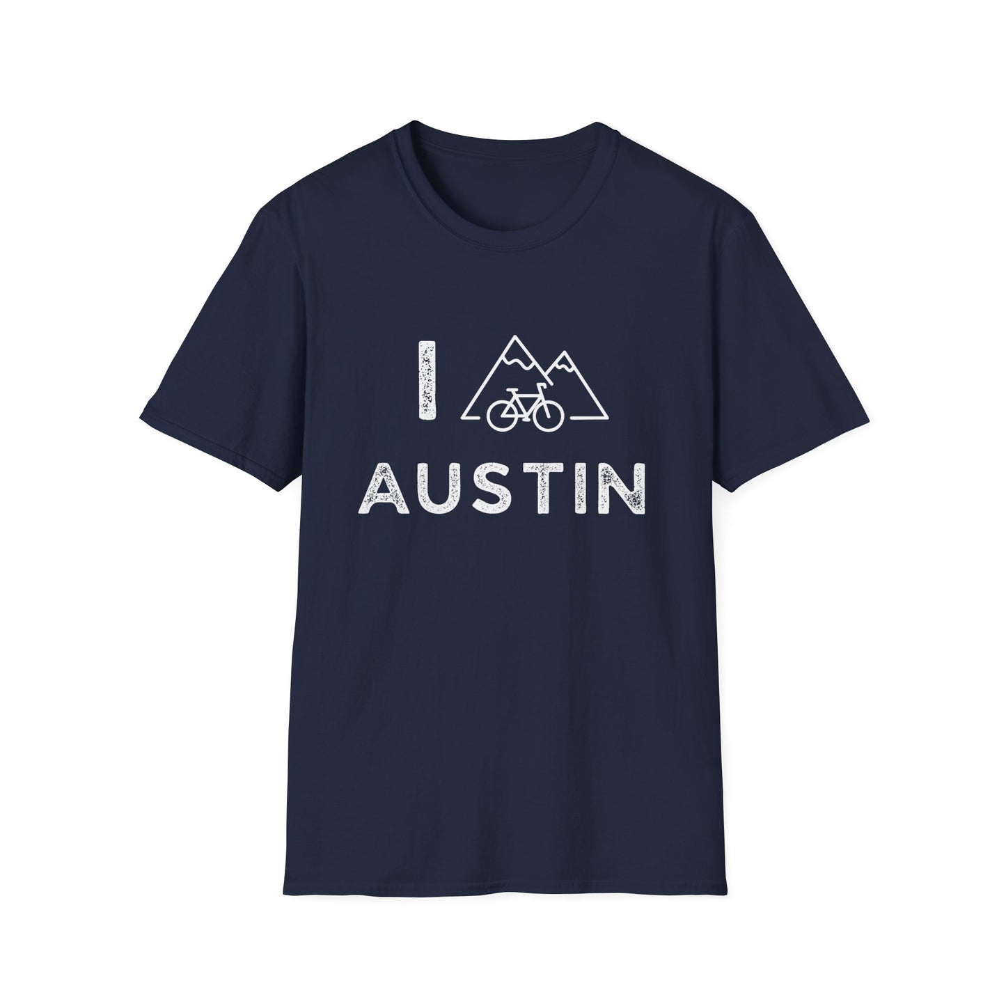 I (Mountain) Bike Austin // Unisex Softstyle T-Shirt