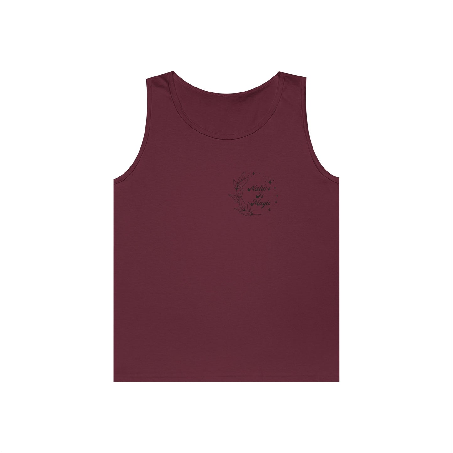 Nature is Magic - Pocket Placement // Unisex Heavy Cotton Tank Top - Design for Outdoor Lovers
