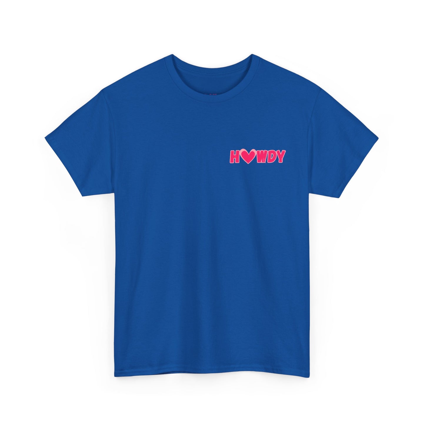 H<3WDY Pocket Placement // Fun Howdy Graphic Unisex Heavy Cotton Tee
