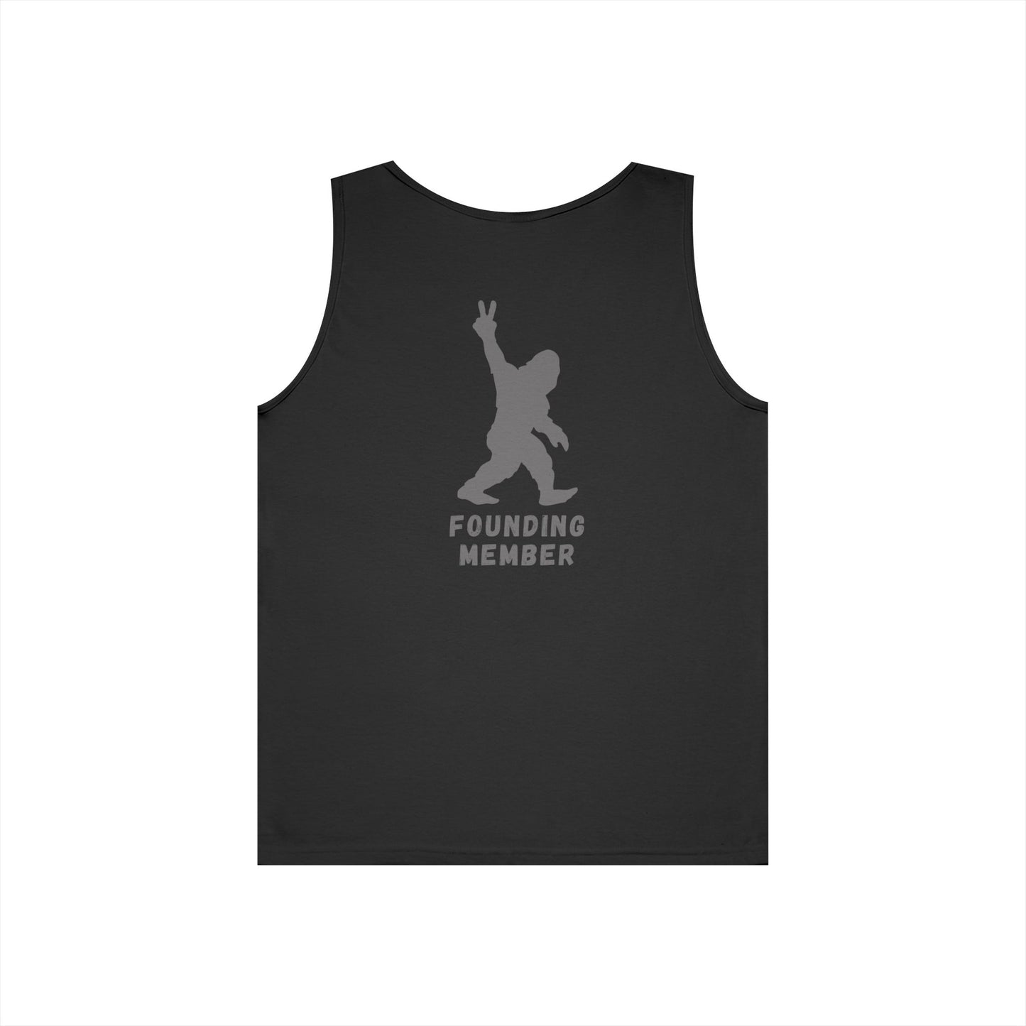 Barefoot Lift Club // Bigfoot Founding Member // Double Sided Unisex Heavy Cotton Tank Top