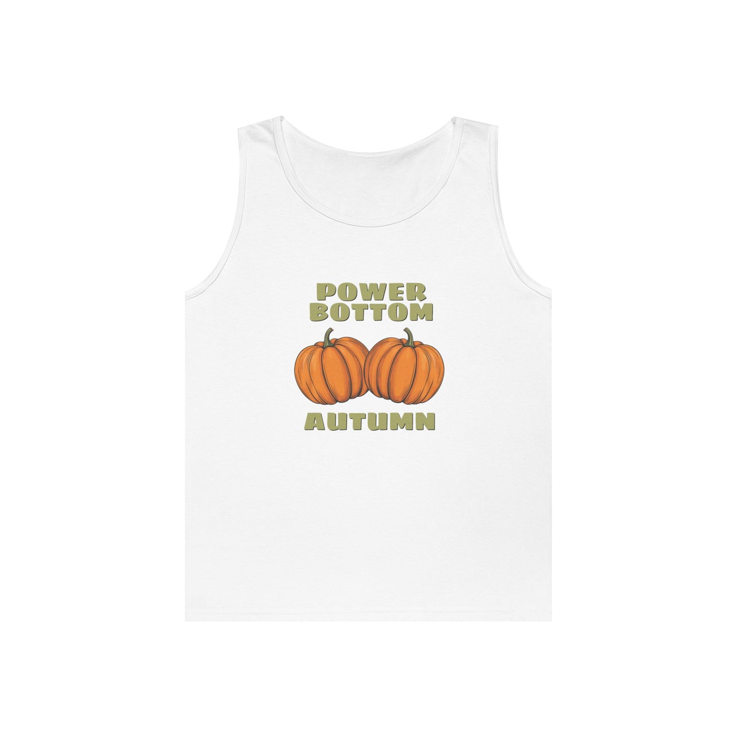 Power Bottom Autumn - Pumpkins // Unisex Heavy Cotton Tank Top - Fall Vibes