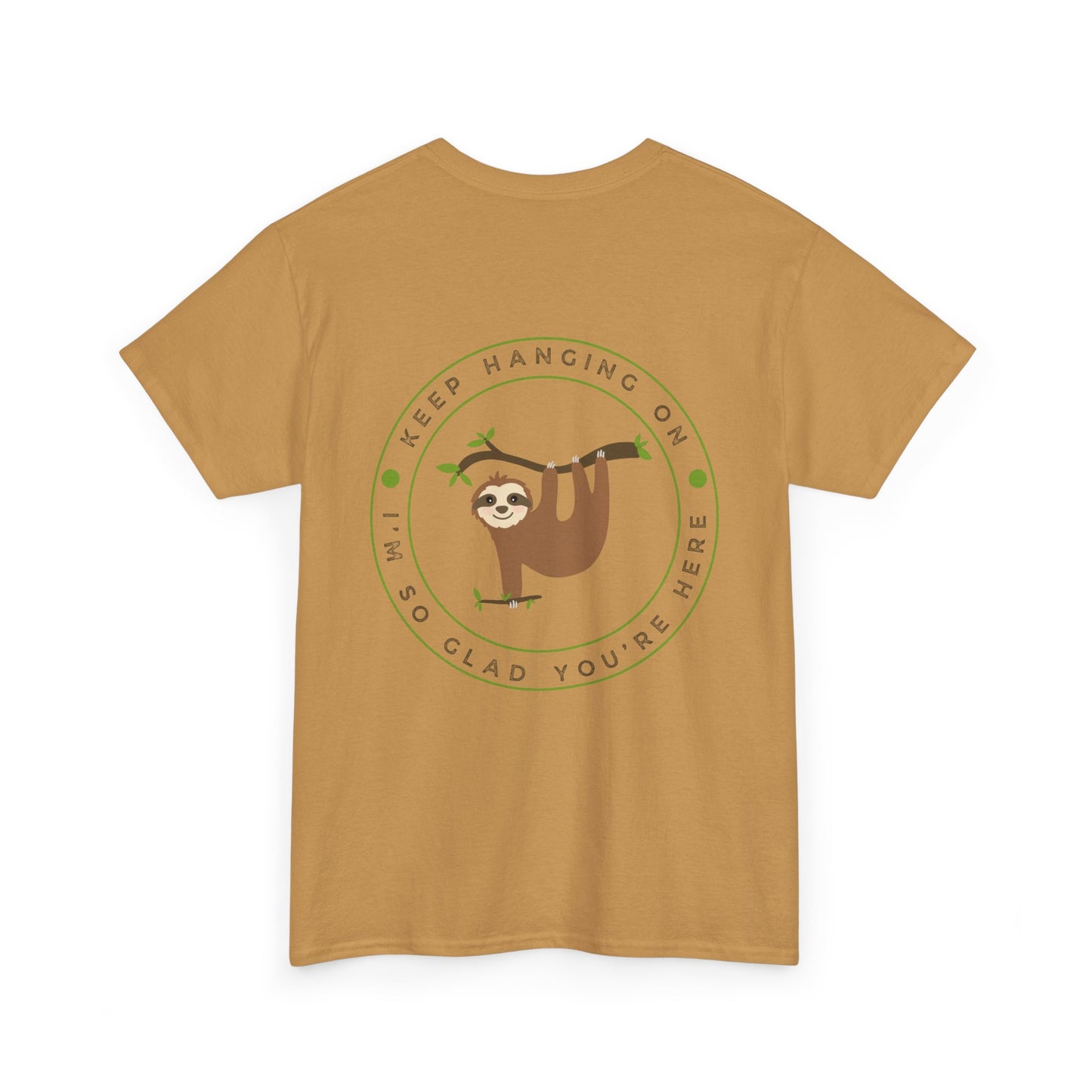 Keep Hangin' On - Sloth // Unisex Heavy Cotton Tee - Motivational