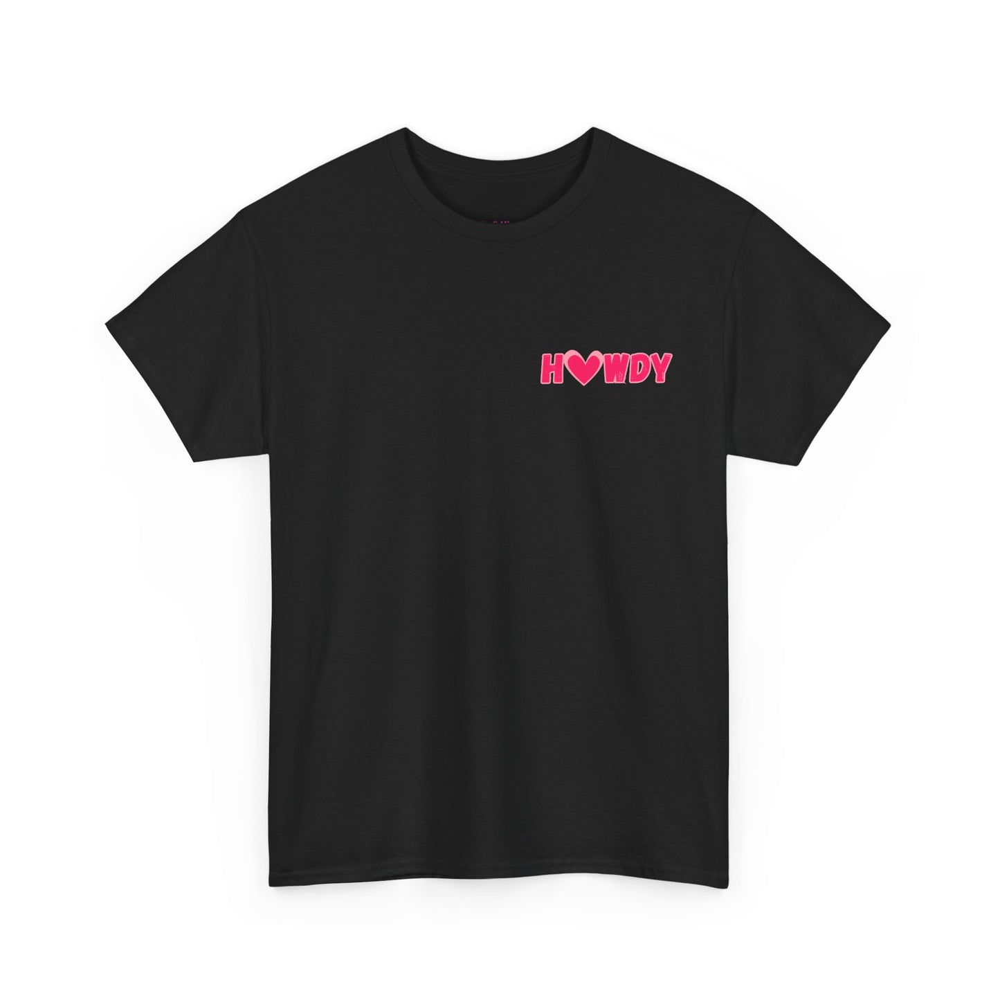 H<3WDY Pocket Placement // Fun Howdy Graphic Unisex Heavy Cotton Tee