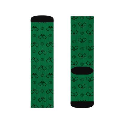 Green Pickleball Sublimation Socks
