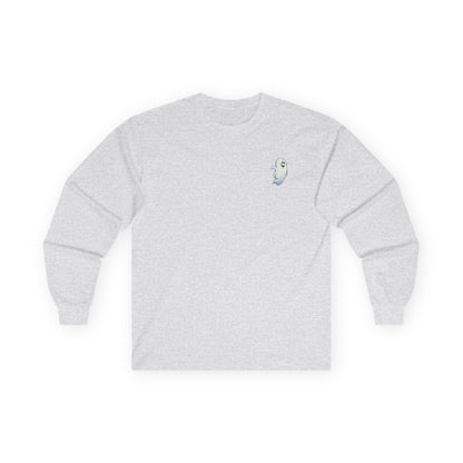 Power Bottom Autumn - White Ghost // Unisex Ghostly Vibes Long Sleeve Tee