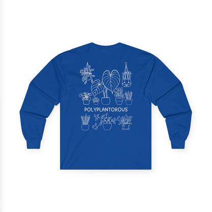 polyPLANTorous // Unisex Long Sleeve Tee - Botanical Design for Plant Lovers