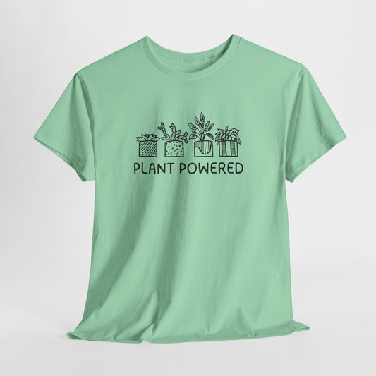Plant Powered // Unisex Heavy Cotton Tee - Perfect for Everyday Comfort