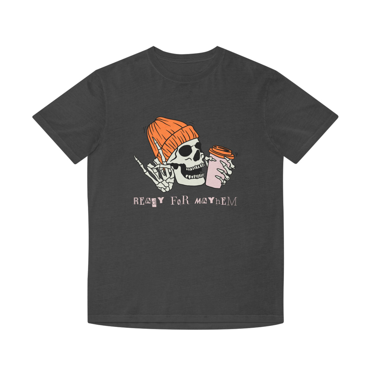 Skull Coffee Tee — 'Ready for Mayhem' Casual Graphic T-Shirt