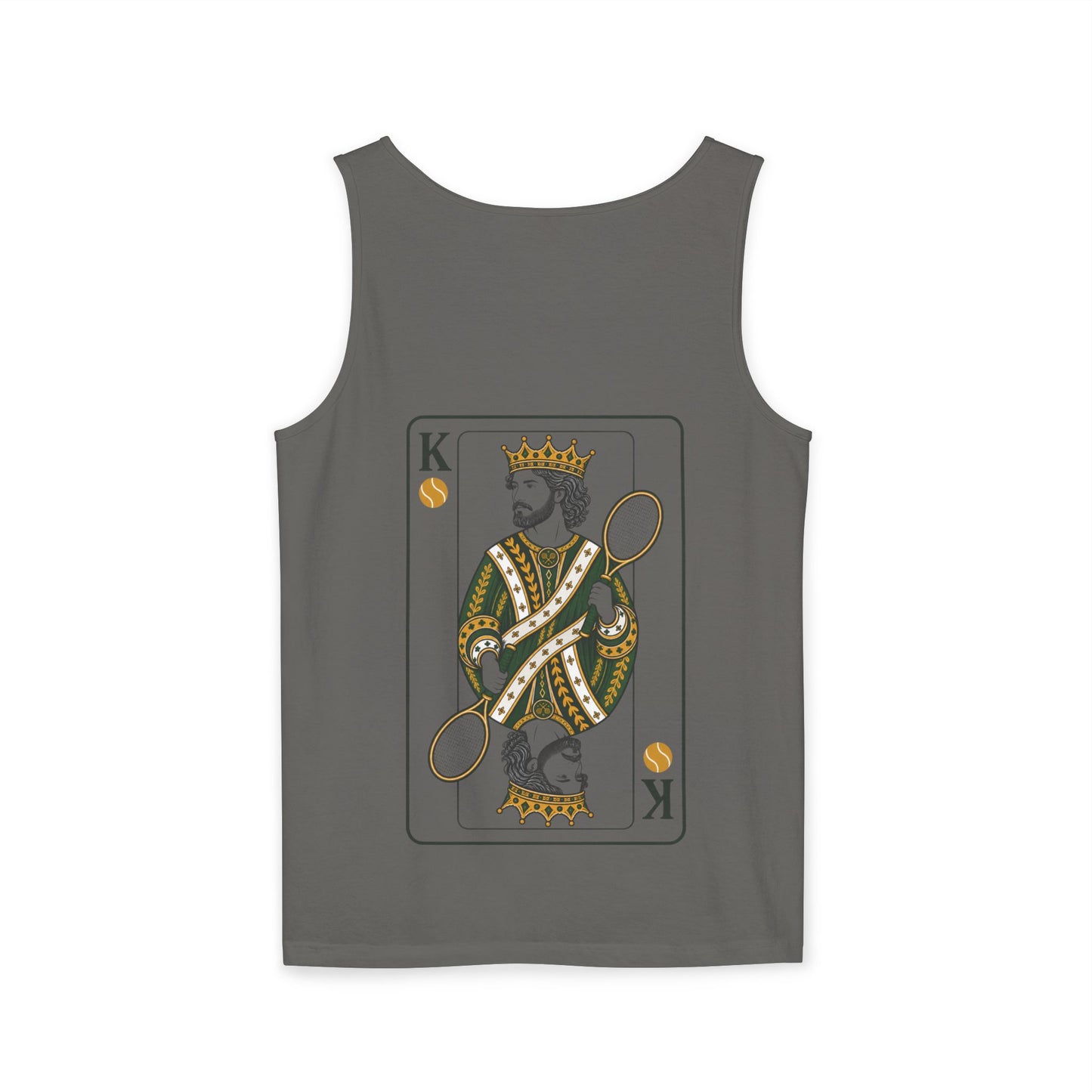 Tennis - King of the Court - Vintage Playing Card - Tank Top — Graphic Tank
