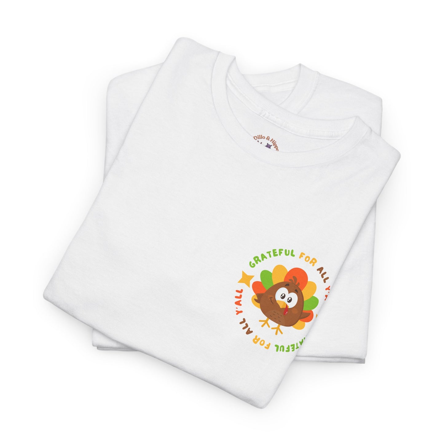Grateful for All Y'all with Turkey // Pocket Placement // Unisex Jersey Short Sleeve Tee