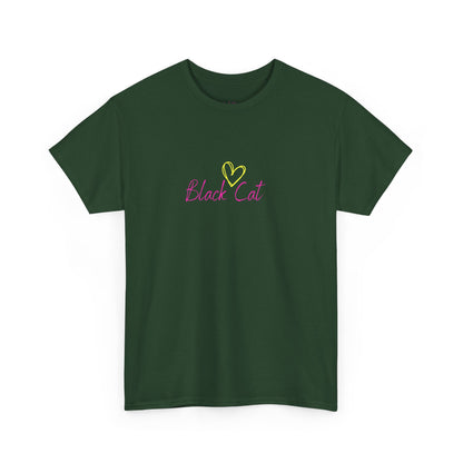 Black Cat Seeking My Golden Retriever // Unisex Heavy Cotton Tee - Relationship Dynamics