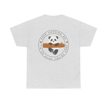 Keep Hangin' On - Panda // Unisex Heavy Cotton Tee -Vibes Graphic Shirt