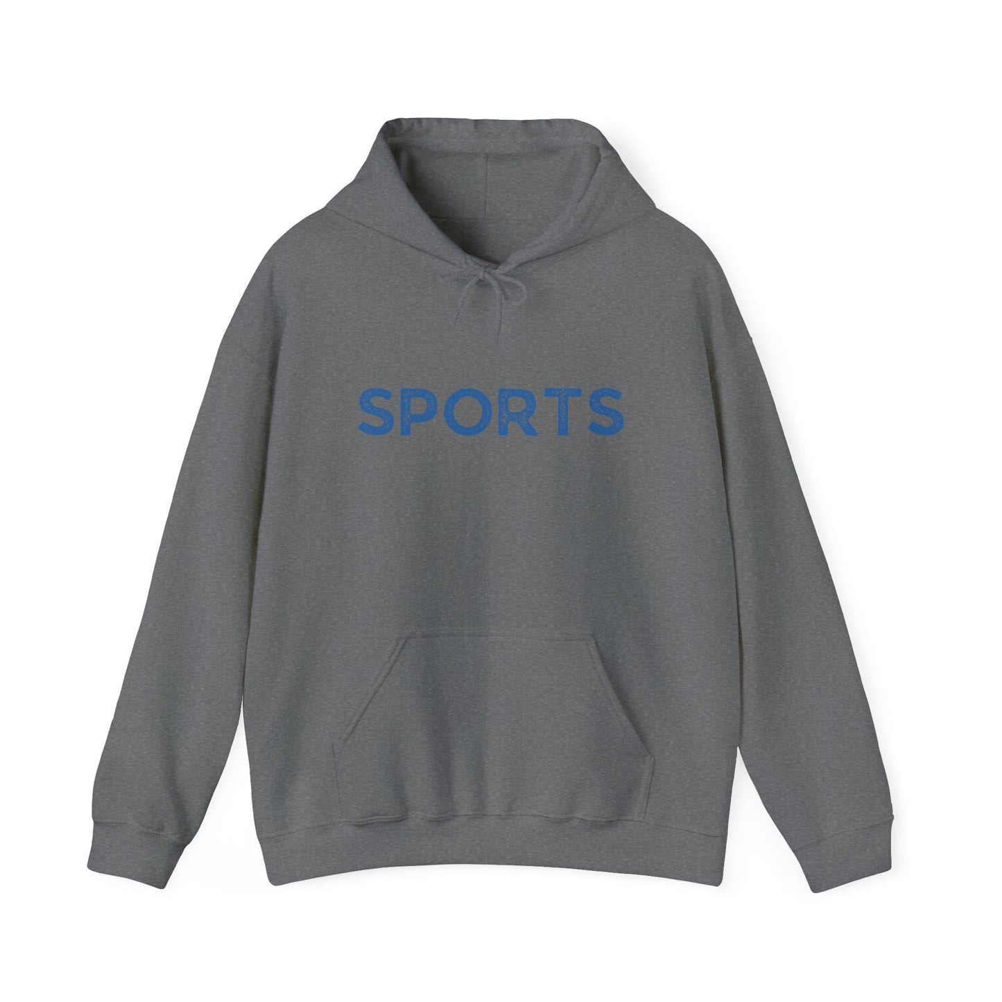 Sports // Unisex Heavy Blend™ Hooded Sweatshirt - Blue Text