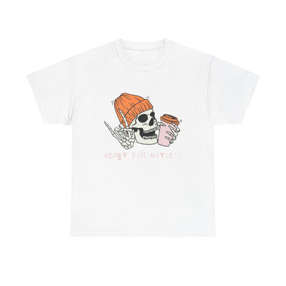 Skull Graphic Tee, Unisex Heavy Cotton, Casual Streetwear, Grunge Aesthetic, Halloween Costume, Gift for Him/Her