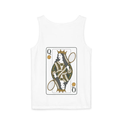 Tennis- Queen of the Court - Vintage Playing Card - Tank Top — Graphic Tank