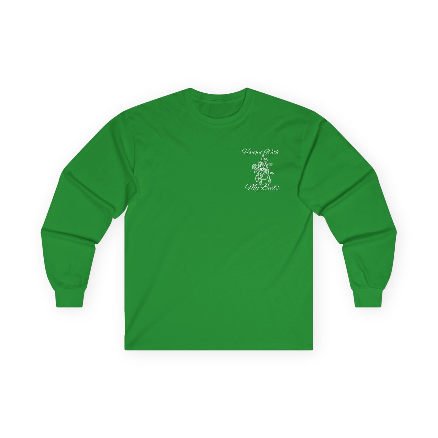 Hangin' With My Buds // Unisex Ultra Cotton Long Sleeve Tee - 'Happy Plants' Botanical Design