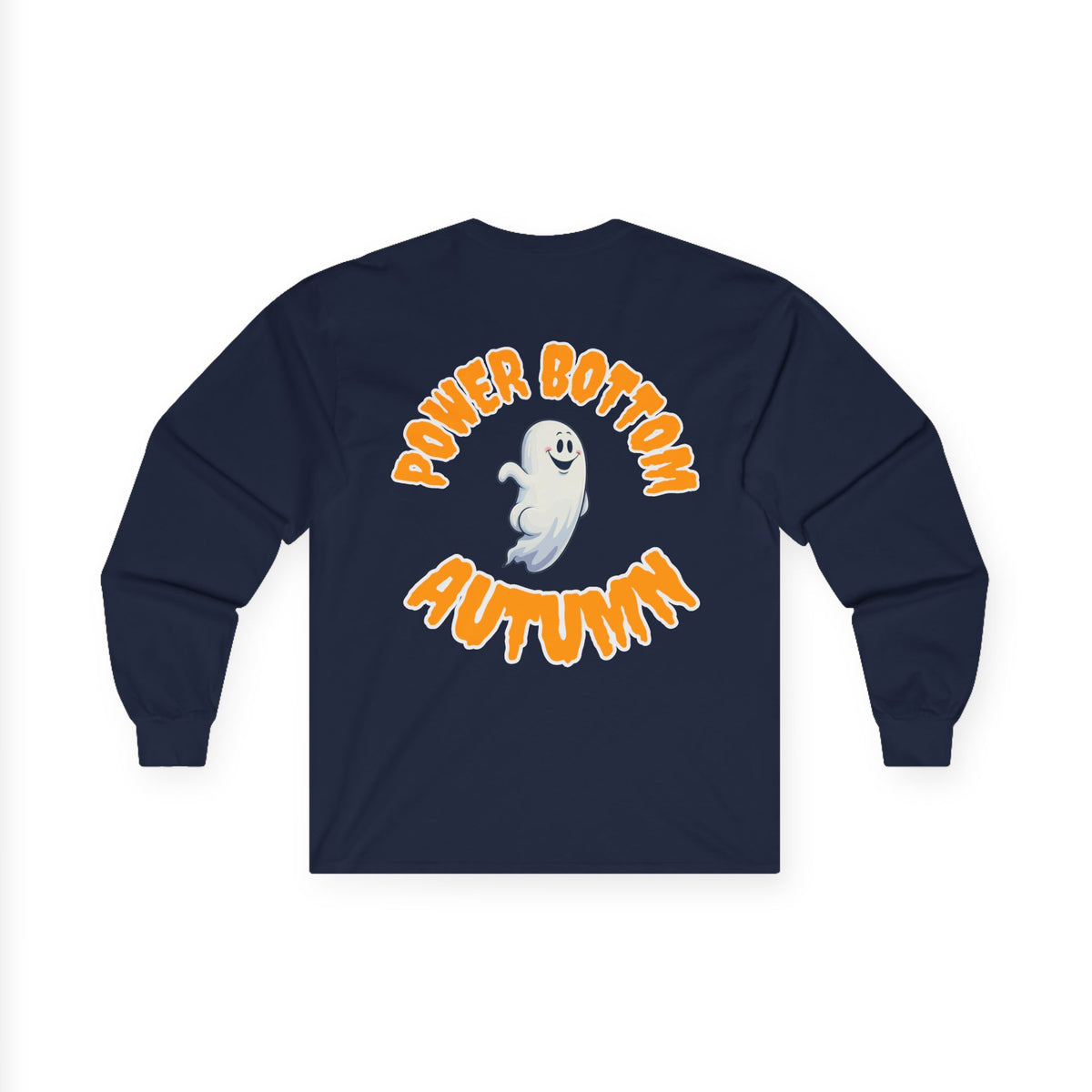 Power Bottom Autumn - White Ghost // Unisex Ghostly Vibes Long Sleeve Tee