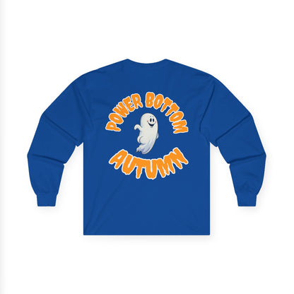 Power Bottom Autumn - White Ghost // Unisex Ghostly Vibes Long Sleeve Tee