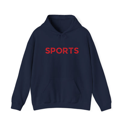 Sports // Unisex Heavy Blend™ Hooded Sweatshirt - Red Text