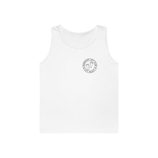 Barefoot Lift Club // Bigfoot Founding Member // Double Sided Unisex Heavy Cotton Tank Top