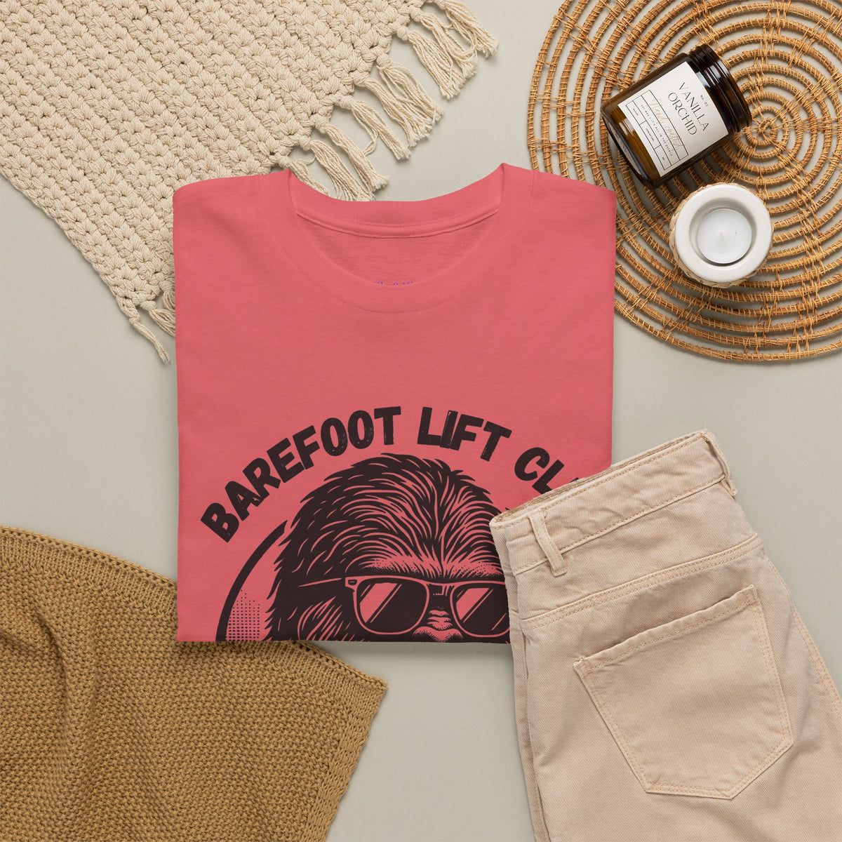 Bigfoot Founding Member of the Barefoot Lift Club // Unisex Heavy Cotton Tee - Founding Member Sasquatch Design