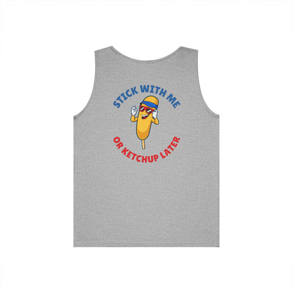 Corndog Season Unisex Heavy Cotton Tank Top - Fun Summer Apparel