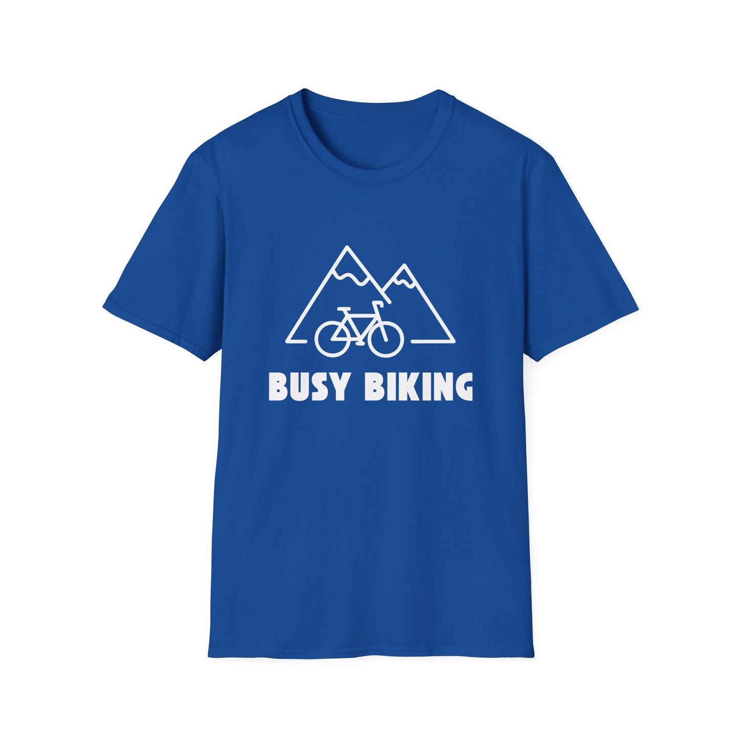 Busy (Mountain) Biking // Unisex Softstyle T-Shirt