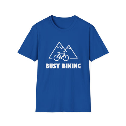 Busy (Mountain) Biking // Unisex Softstyle T-Shirt