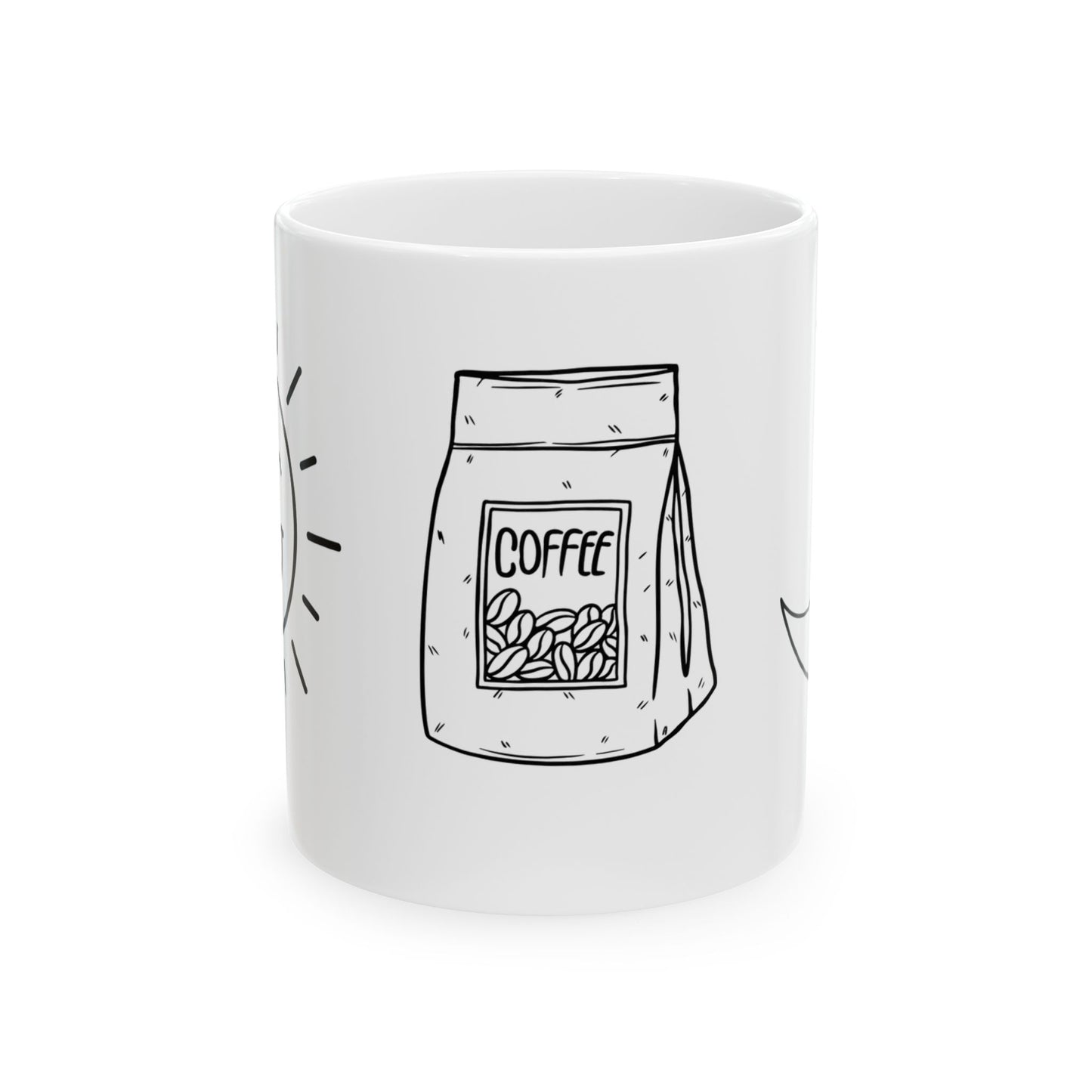 Sun Coffee Moon // Ceramic Mug, (11oz, 15oz)