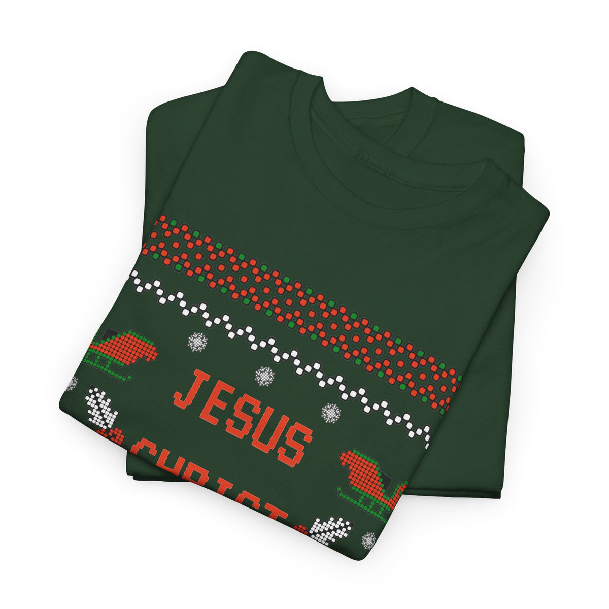Funny Christmas Tee: "Jesus Christ Already Chill" Unisex Heavy Cotton Shirt